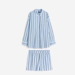 H&M Stripe Shirt Shorts matching set XS